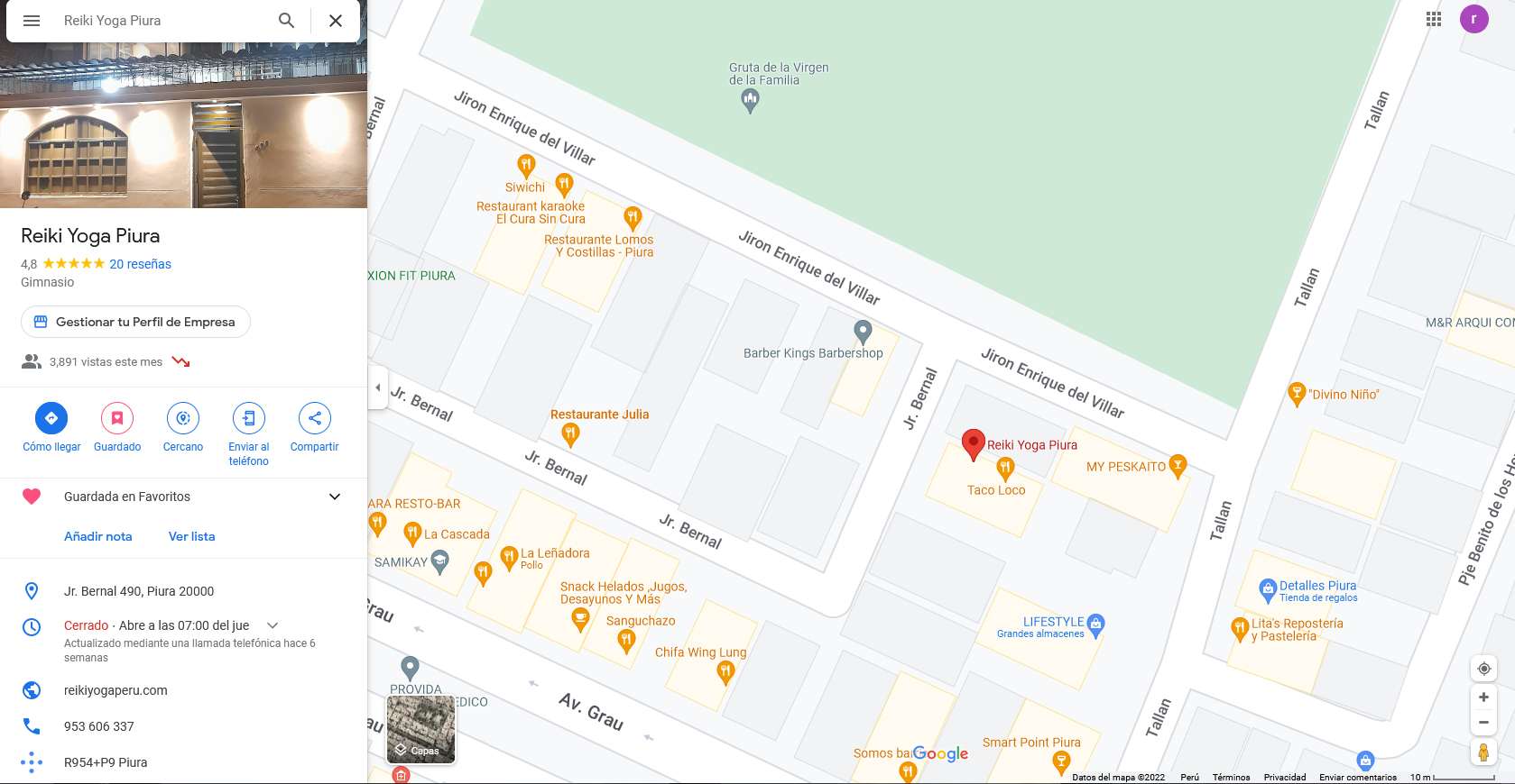 mapa reiki yoga piura